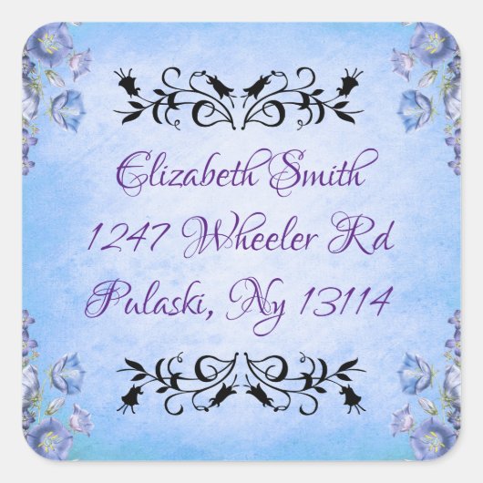 Sticker Carré Floral (Devant)