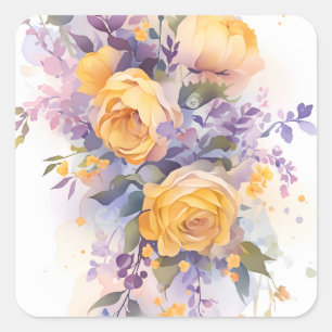 Sticker Carré Floral