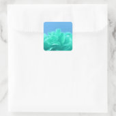 Sticker Carré Floral bleu-vert coloré (Sac)