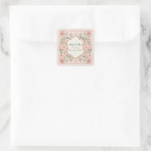 Sticker Carré Floral Boho rose (Sac)
