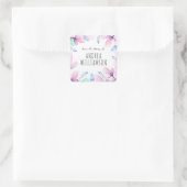 Sticker Carré Floral de la bibliothèque de (Sac)