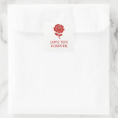 Sticker Carré Floral Heart Rose Romantic Valenti (Sac)