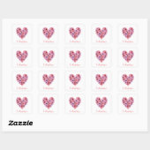 Sticker Carré Floral Heart Valentine (Feuille)