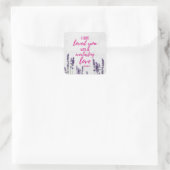 Sticker Carré Floral Lavande Bible chrétienne Écriture Verse (Sac)