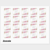 Sticker Carré Floral moderne Rose Gold Confetti Mariage (Feuille)