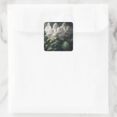 Sticker Carré Floral Orchidée blanche (Sac)