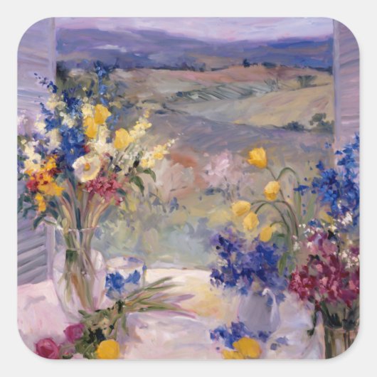 Sticker Carré Floral toscan (Devant)