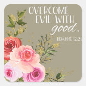 Sticker Carré floral Verse (Devant)