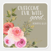 Sticker Carré floral Verse (Devant)