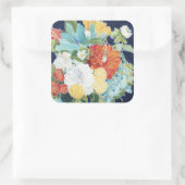 Sticker Carré Florals de minuit III (Sac)