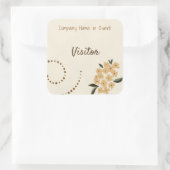 Sticker Carré Flore de crème (Sac)