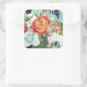 Sticker Carré Flore de minuit IV (Sac)