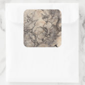 Sticker Carré Flore tatouée I (Sac)