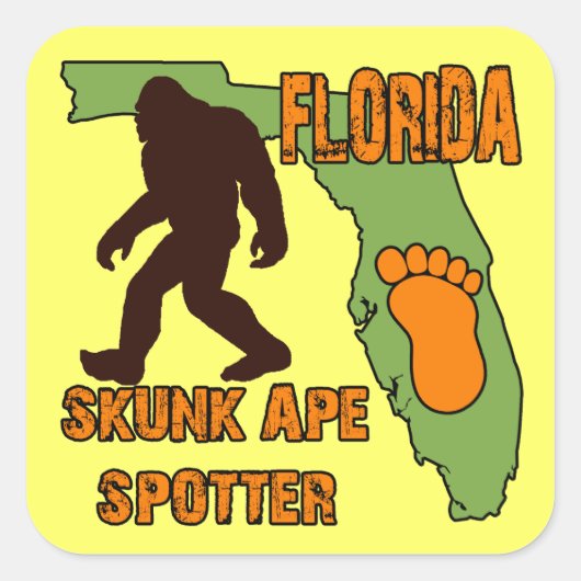 Sticker Carré Florida Skunk Ape Spotter (Devant)