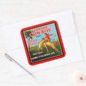 Sticker Carré Floriday Cowboy (Enveloppe)