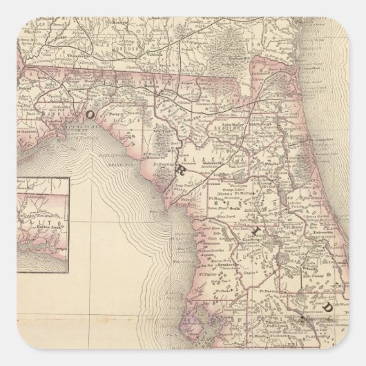 Sticker Carré Floride 10 (Devant)