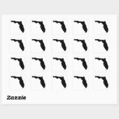 Sticker Carré Floride en noir et blanc (Feuille)