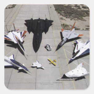 Sticker Carré Flotte 1997 d'aéronefs expérimentaux de Dryden sur
