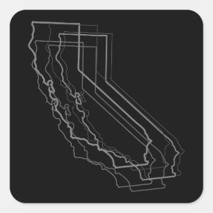 Sticker Carré flou californien