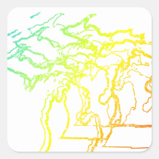 Sticker Carré flou de chill du michigan (Devant)