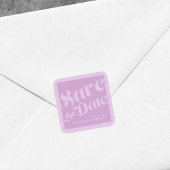 Sticker Carré Flourish Typography Lavender Lilac Enregistrer la