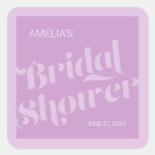 Sticker Carré Flourissant Typographie Lavender Lilac Fête des ma (Devant)