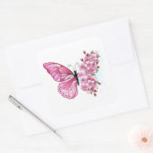 Sticker Carré Flower Butterfly (Enveloppe)