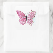 Sticker Carré Flower Butterfly (Sac)