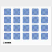 Sticker Carré Flower Checkered Pattern No. 01 - Light Blue (Feuille)