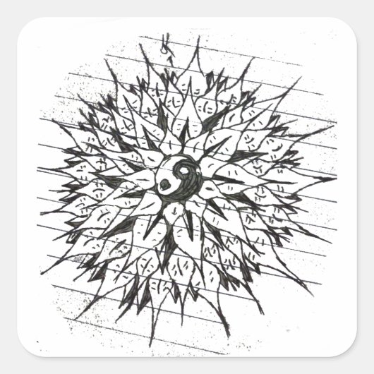 Sticker Carré Flower of Life (Devant)