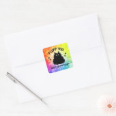 Sticker Carré Fluffin Vous Fluffin Fluff Kitty Chat (Enveloppe)