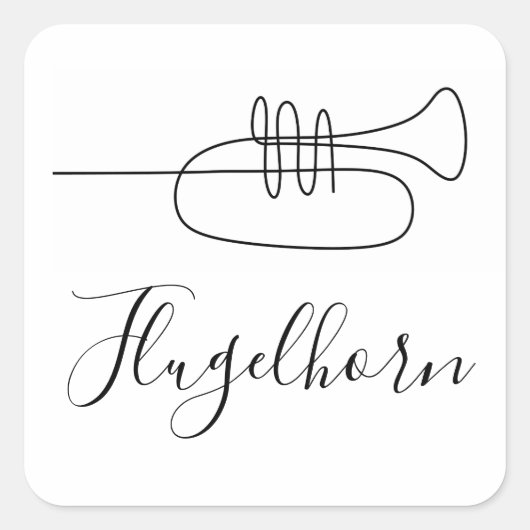 Sticker Carré Flugelhorn/Trumpet (Devant)