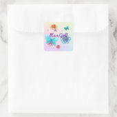 Sticker Carré Flutterby Graffiti Jewel ITS A GIRL (Sac)