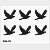 Sticker Carré Flying dove silhouette (Feuille)