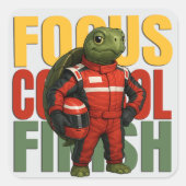 Sticker Carré Focus. Control. Finish (Devant)