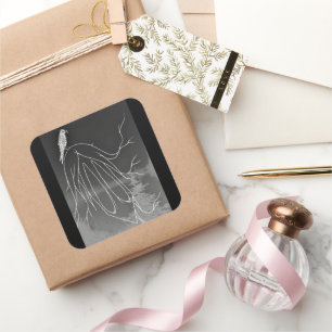 Sticker Carré Foggy Woods