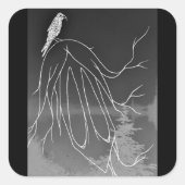 Sticker Carré Foggy Woods (Devant)