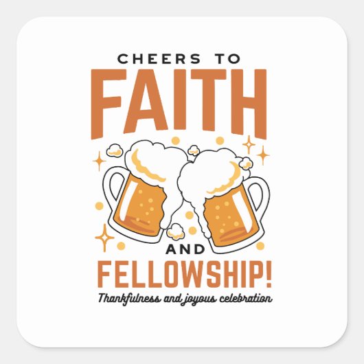 Sticker Carré Foi et bourse - Oktoberfest Tee (Devant)