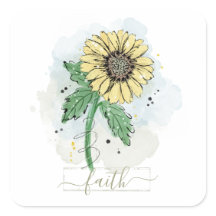 Foi Fleur Aquarelle Jaune