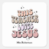 Sticker Carré Foi personnalisée Rétro appréciation de l'enseigna (Devant)