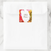 Sticker Carré Foliage d'automne Botanique Hola Otoño Moderne Chi (Sac)