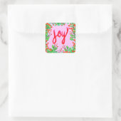 Sticker Carré Foliage de Noël - Joie (Sac)