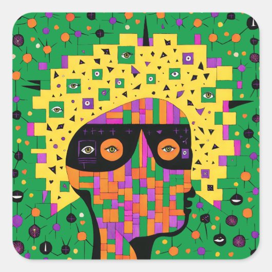 Sticker Carré Folk 001 Nancy (Devant)