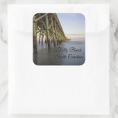 Sticker Carré Folly Beach Pier Beauté (Sac)