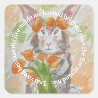 Sticker Carré Fondation californienne de secours aux incendies