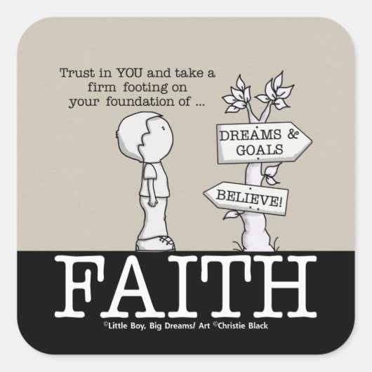 Sticker Carré Fondation de la Foi (Devant)