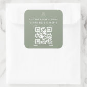 Sticker Carré Fonds Bachelorette | Acheter L'Épouse Un Verre (Sac)