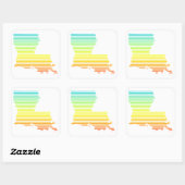 Sticker Carré fondu de refroidissement de la louisiane (Feuille)