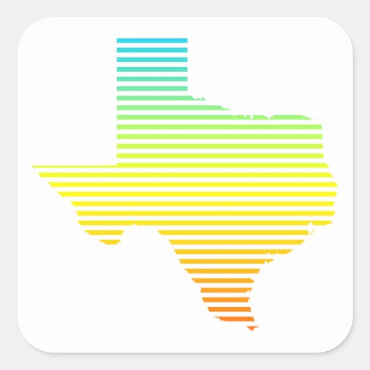 Sticker Carré fondu de refroidissement texas (Devant)