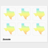 Sticker Carré fondu de refroidissement texas (Feuille)